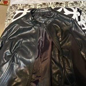 Kenneth Cole Women's Black Leather Jacket